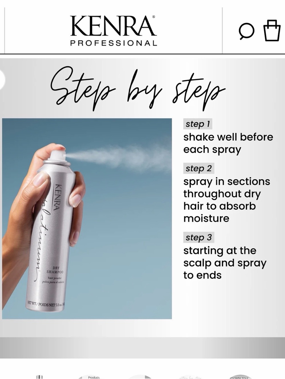 2 Kenra Platinum Dry Shampoos: 1 NEW; 1 90% full - Picture 4 of 4